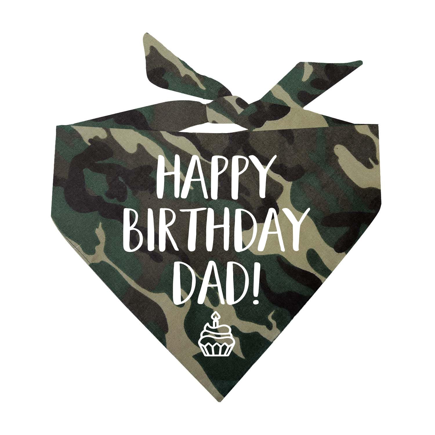 Happy Birthday Dad! Dog Bandana (Camo, OS 171)