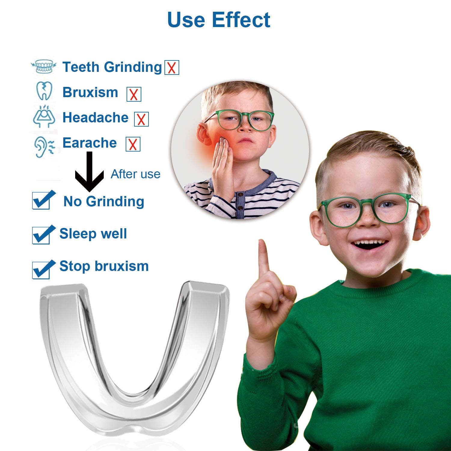 Kids Mouth Guard for Grinding Teeth, Pack of 6 Night Guard for Teeth Whitening Trays Clenching Bruxism Mouthguard, Moldable Sleep Bite Guard for Child and Women with Small Mouth : Beauty