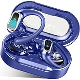 Wireless Earbuds, 2026 New Bluetooth 5.4 Headphones Sport, 60H+ HiFi Stereo | Deep Bass Over-Ear buds, ENC Noise Cancelling Mic, IP7 Waterproof &amp; LED Display Earphones, Earhooks, for Workout, Running