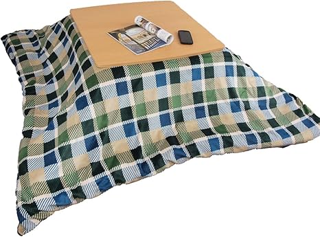 Amazon こたつ布団カバー 正方形 190 190cmリバーシブルタイプ チェック柄 フランネル ソフト 起毛生地 218 65 1919 グリーン系 こたつ布団 オンライン通販