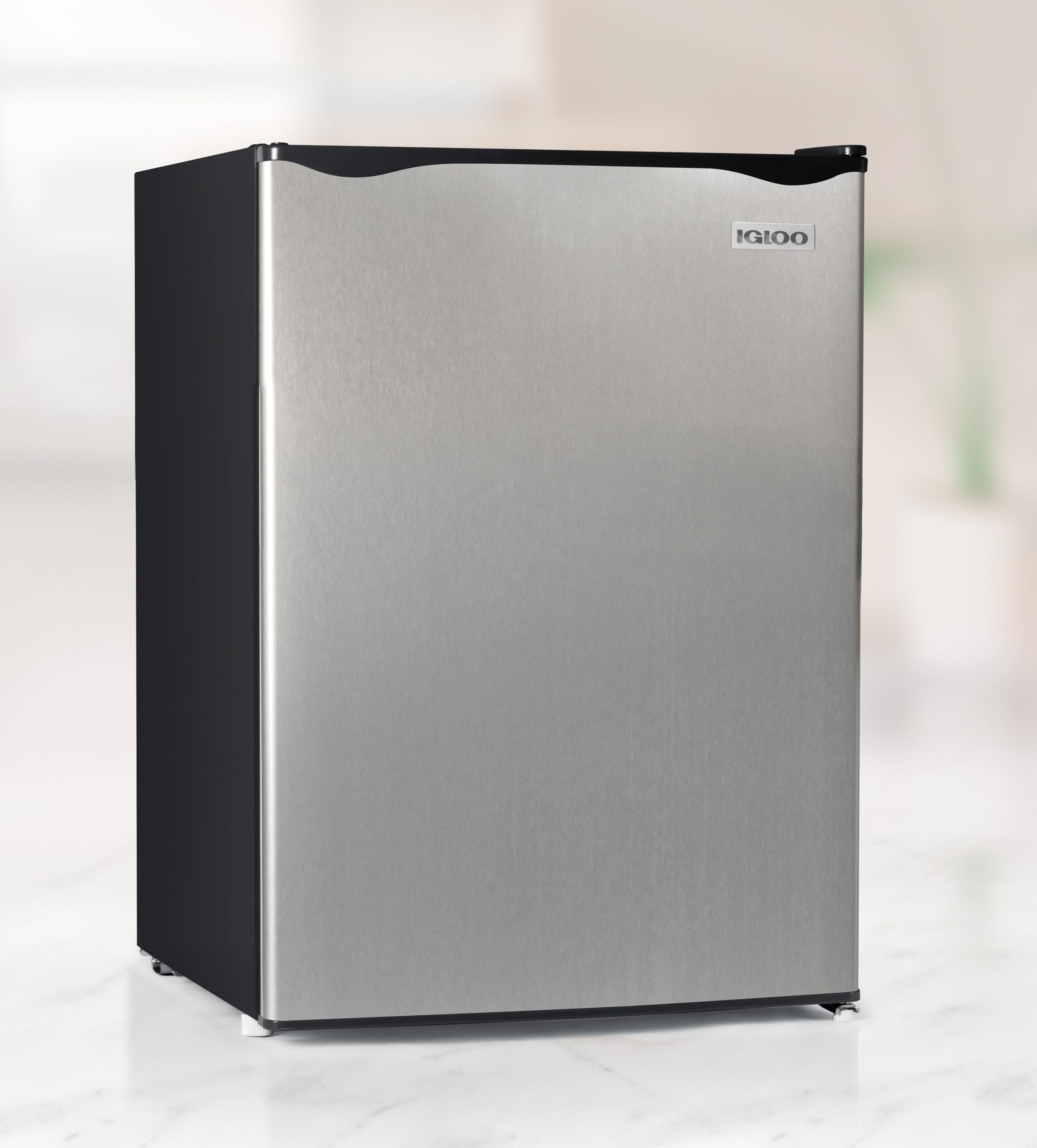 Photo 1 of ***DAMAGED - NON FUNCTIONAL***Igloo 2.6 Cu.Ft. Compact Refrigerator with Freezer, 2 Shelfs, Perfect for Homes, Offices, Dorms, Platinum