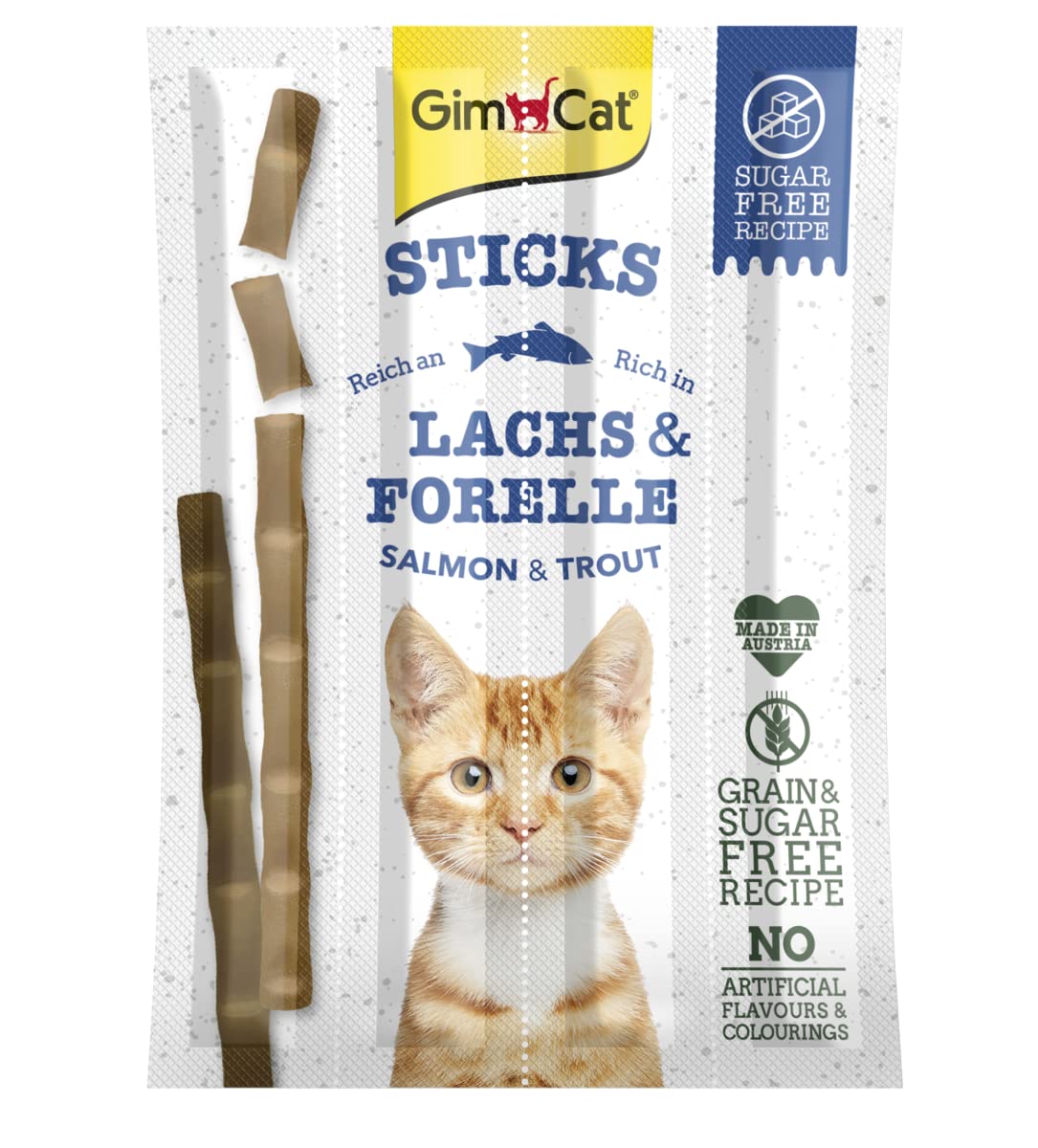 GimCat Sticks – Soft Chew as a Reward with High Meat Content and Vitamins – 24 x 4 Sticks