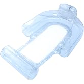 Comfy Floats Inflatable Mesh Pool Chair Float, Blue | Inflatable chair float with a mesh bottom that keeps you cool in the water. Sized for adults in pools and lakes.