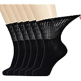 +MD Bamboo Viscose Diabetic Socks for Men & Women 4 & 6 Pairs Crew Non-Binding Moisture Wicking Socks With Seamless Toe