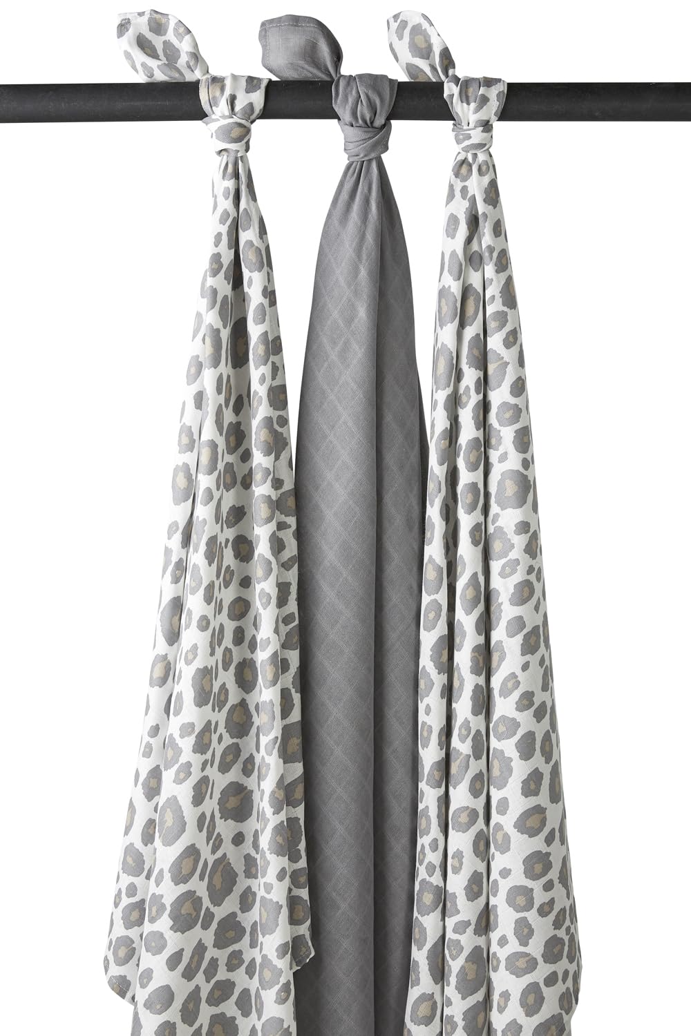 Meyco 451021 Muslin Muslin Hydrophile Swaddle Swaddle Blanket 100% Cotton 120 x 120 cm Panter Neutral/Grey Multi-Coloured