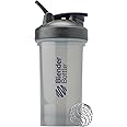 BlenderBottle Shaker Bottle Pro Series Perfect for Protein Shakes and Pre Workout, 24-Ounce, Full-Color Grey