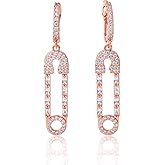 Gold Drop Earrings for Women Delicate Long Hanging Style 14K Gold Plating Fashion Earring Anti-Allergy Pendant Silver Earrings for Ladies