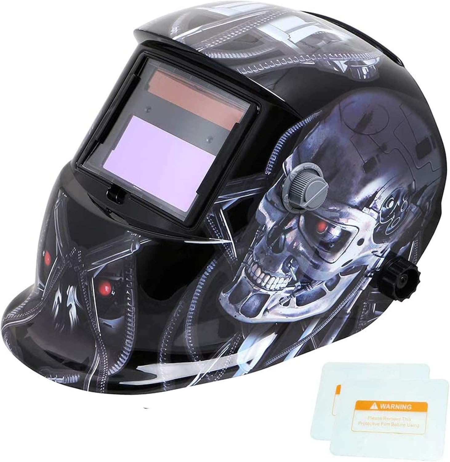 TEKWARE Welding Helmet Solar Power Auto Darkening Hood Welder Mask Breathable Grinding Helmets with Adjustable Shade Range - - 