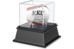 KKU Acrylic Baseball Display Case, Dustproof UV Protected Baseball Case, Transparent Baseball Holder Display Case for Signed Balls Memorabilia