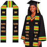 ORING Kente Graduation Stole Class of 2026 | Adults African Sash Scarf