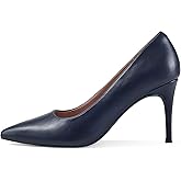 GENSHUO High Heels Pumps for Women Closed Toe 3 Inch Stillettos Heels Dress Shoes