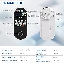 5-in-1 Carbon Monoxide & Combustible Gas Detector