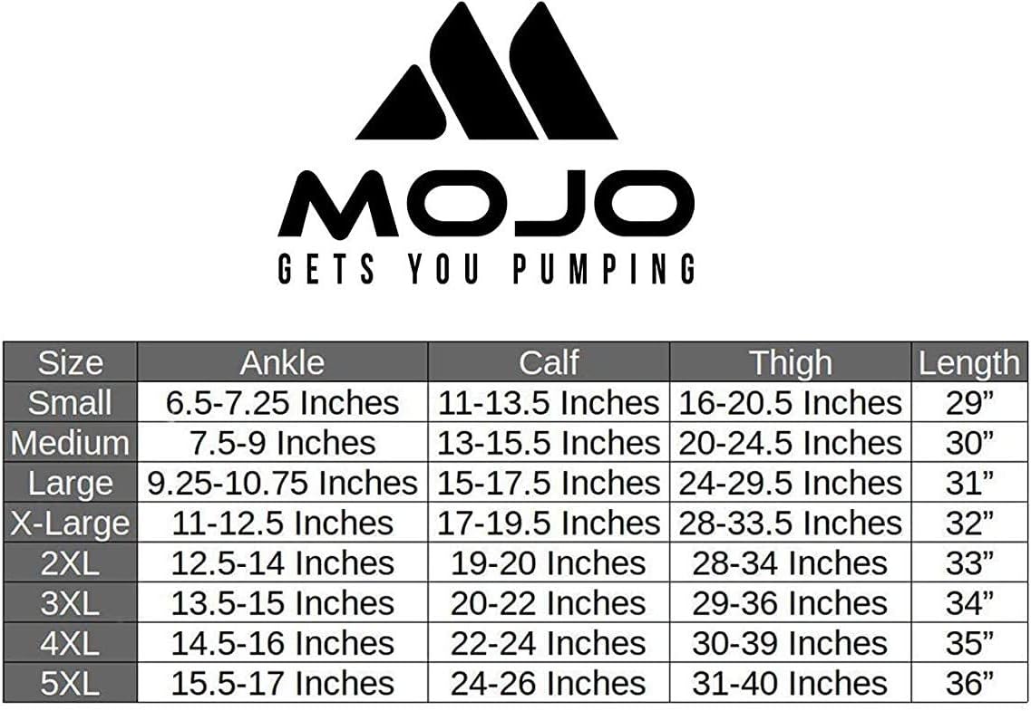 5XL Mojo Compression Stockings for Circulation 20-30mmHg- Bariatric Thigh-Hi With Grip Top - Extra Wide Ankle, Calf, Thigh Plus Size Black/Green 5X-Large A609BG8: Health & Personal Care