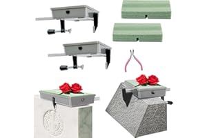 XIAOZZYU Never Blown Away! Cemetery Graves Saddle, Christmas Headstones Tombstone Monument Saddles - 2 Sets Funeral Saddles Holder, Fits 3 to 8 Inches Gravestone, Cemetery Decoration Saddle, Gray(Patented)