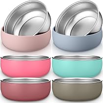 Amazon.com: Nuogo 6 Pcs 304 Stainless Steel Baby Bowls with ...