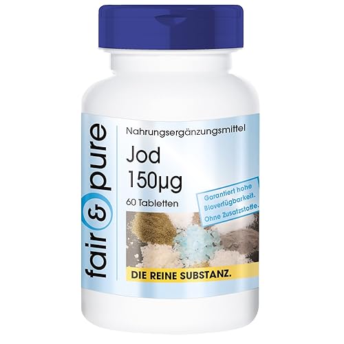 Iodine 150µg from potassium iodide, vegan, without magnesium stearate