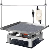 BIZOEPRO Concrete Vibration Table, 110V 120W, 19.7x19.7in 50x50cm Stainless Steel 77 lbs, with Detachable and Adjustable Bracket, Speed Controller, Vibrating Test Bench, Remove Air Bubbles Level Tool