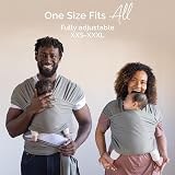 Boba Baby Wrap Carrier Original Grey 7–35 lbs Ergonomic Hip Healthy view 2
