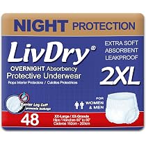 Amazon.com: LivDry XXL Overnight Adult Diapers for Women and Men ...