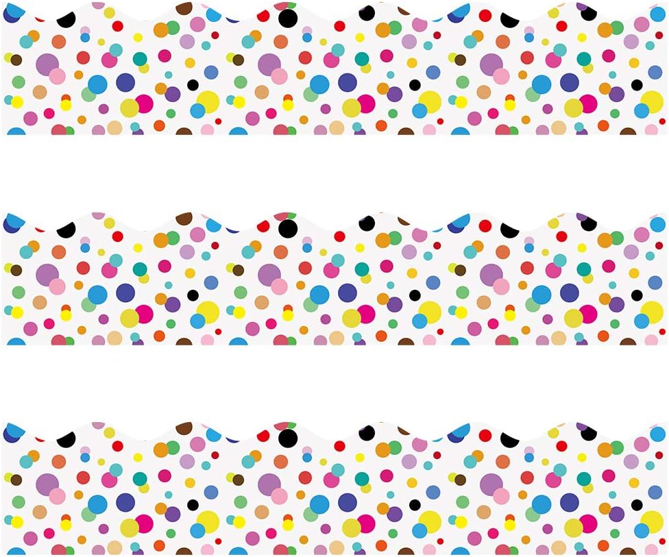 Border Trim - Bulletin Borders Stickers, 50 ft Back-to-School Decoration Borders for Bulletin Board/Black Board Trim, Teacher/Student Use for Classroom/School Decoration