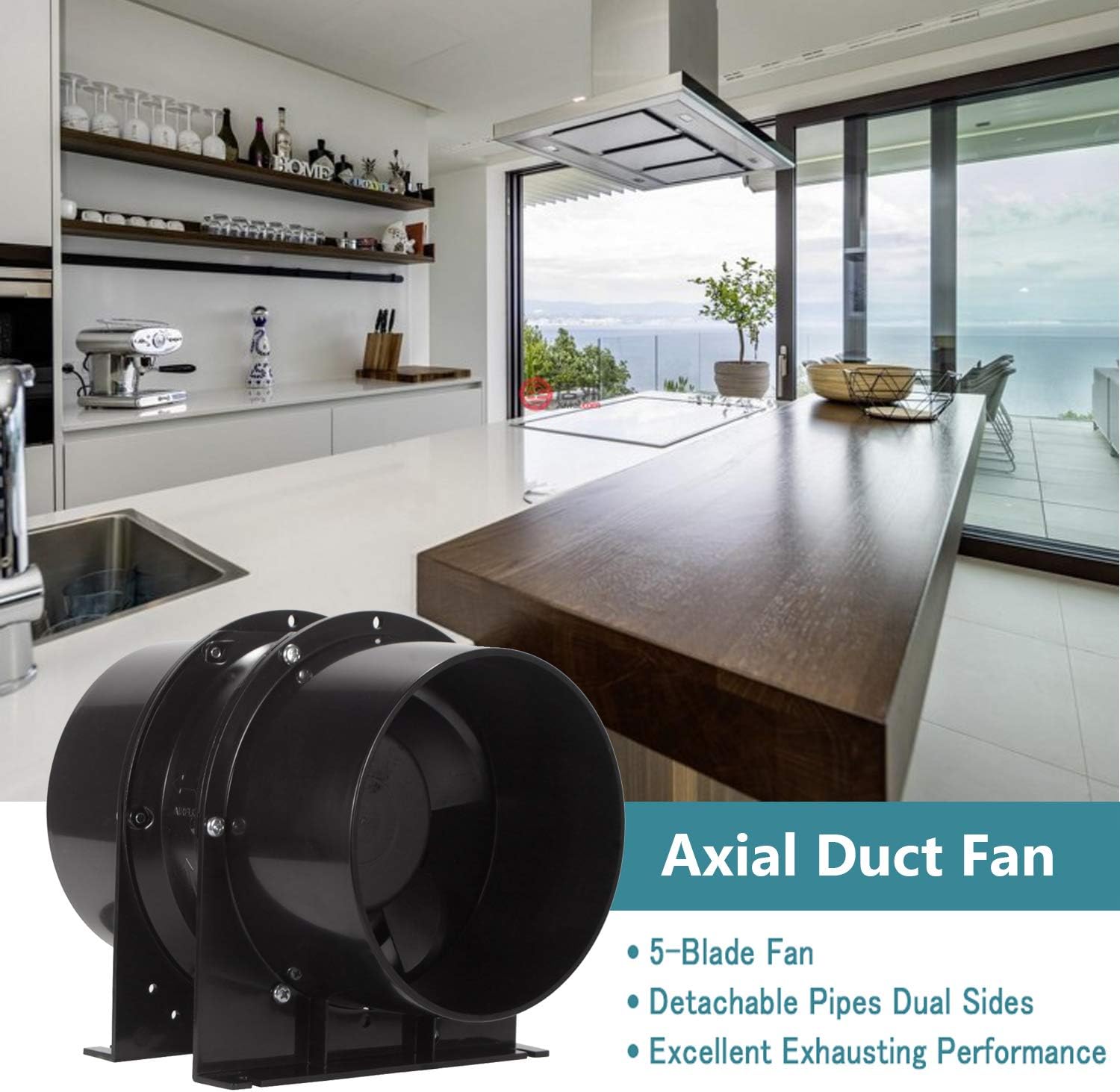 Vertical In Line Extractor Fan Inline Extractor Fan, HG POWER Quiet Axial Duct Fan Mixed Flow ...