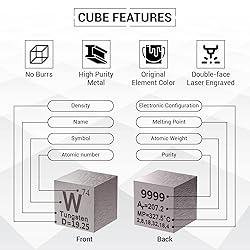 Tungsten Cube - Metal Element Cubes - Laser