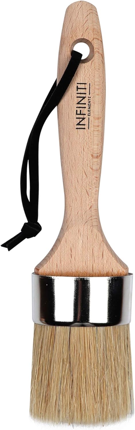 Professional Chalk and Wax Paint Brush | One Large DIY Painting and Waxing Tool | Smooth, Natural Bristles | Folk Art, Home Décor, Wood Projects, Furniture, Stencils | Reusable