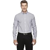 Devon &amp; Jones Men's Crown Woven Collection&trade; Banker Stripe L NAVY