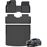 GINOWY-Floor Mats & Cargo Liner for Nissan Ariya 2023 2024 2025, All Weather Car Floor Mat Cargo Trunk Mat TPE Rubber Liners Ariya Accessories