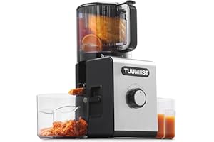 Juicer Machine, 6.5" Large Feed Chute Cold Press Juicer with 350W, Slow Masticating Juicer for Whole Vegetables & Fruits, Hig