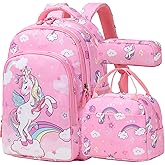 Unicorn Backpack for Girls School Backpack for Girls Unicorn Bookbag School Bag Set for Elementary Back to School