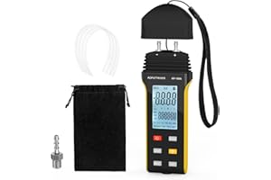 AOPUTTRIVER Air Pressure Meter, Manometer HVAC Dual-Port Manometer±13.79Kpa/2.000Psi ±0.3% Digital Manometer with 11 Selectable Units,Data Logging and Zeroing AP-189A