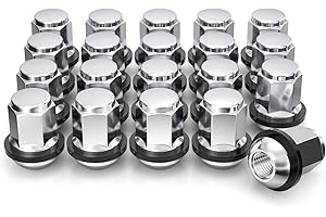 White Knight M12x1.5 Lug Nuts for Select Honda and Acura, Factory Style Chrome Radius Seat with Removable Washers - 1907WR-20AM (20 Pack)