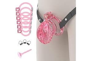 Translucent Pink Soft Chastity Cage Labia Appearance Sissy Penis Cage Auxiliary Waist Belt Bondage Accessories BDSM Devices w