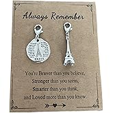 Eiffel Tower Clip on Charms Paris Jewelry Charm with Lobster Clasp for Bracelets and Necklaces Zipper Pull