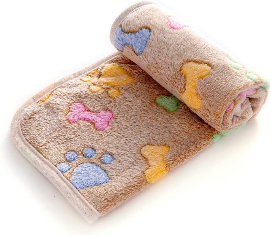 Luciphia 1 Pack 3 Blankets Super Soft Fluffy Cute Bone Pattern Pet Blanket Flannel Throw for Dog Puppy Cat Pink/Brown/Purple Small: Home & Kitchen