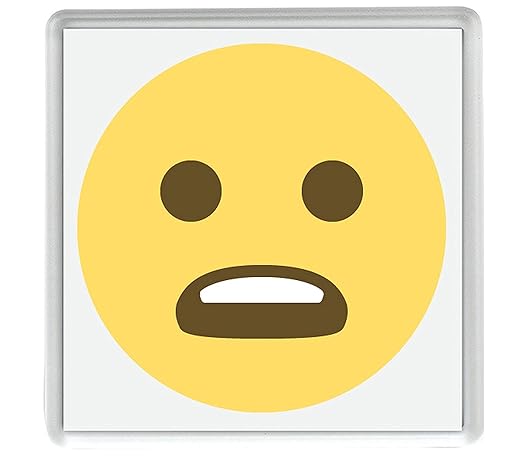 IamEngland Ceño Fruncido con Boca Abierta Emoji 58mm x 58mm Nevera ...