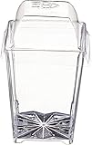 Clear Lake Enterprises Parfait Dessert Tumbler Cups with Dome Lids, 4-Ounce, Translucent, Square, 50-Pack