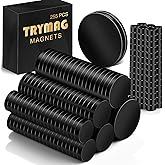 TRYMAG Small Rare Earth 6 Different Sizes Black 255Pcs Tiny Magnets for Crafts, Heavy Duty Neodymium Round Mini Refrigerator Magnets for Whiteboard, Locker, Kitchen, Office, School
