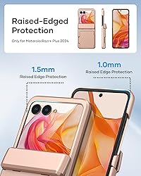 ATATOO for Motorola Razr+ Plus 2024 Case with Card