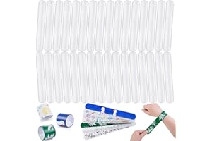 MCPINKY White Slap Bracelets Bulk, 72PCS DIY Snap Wristband To Do Slap Bracelet for Kids Party Favors Treat Bags Gifts Goodie Bag Stuffers