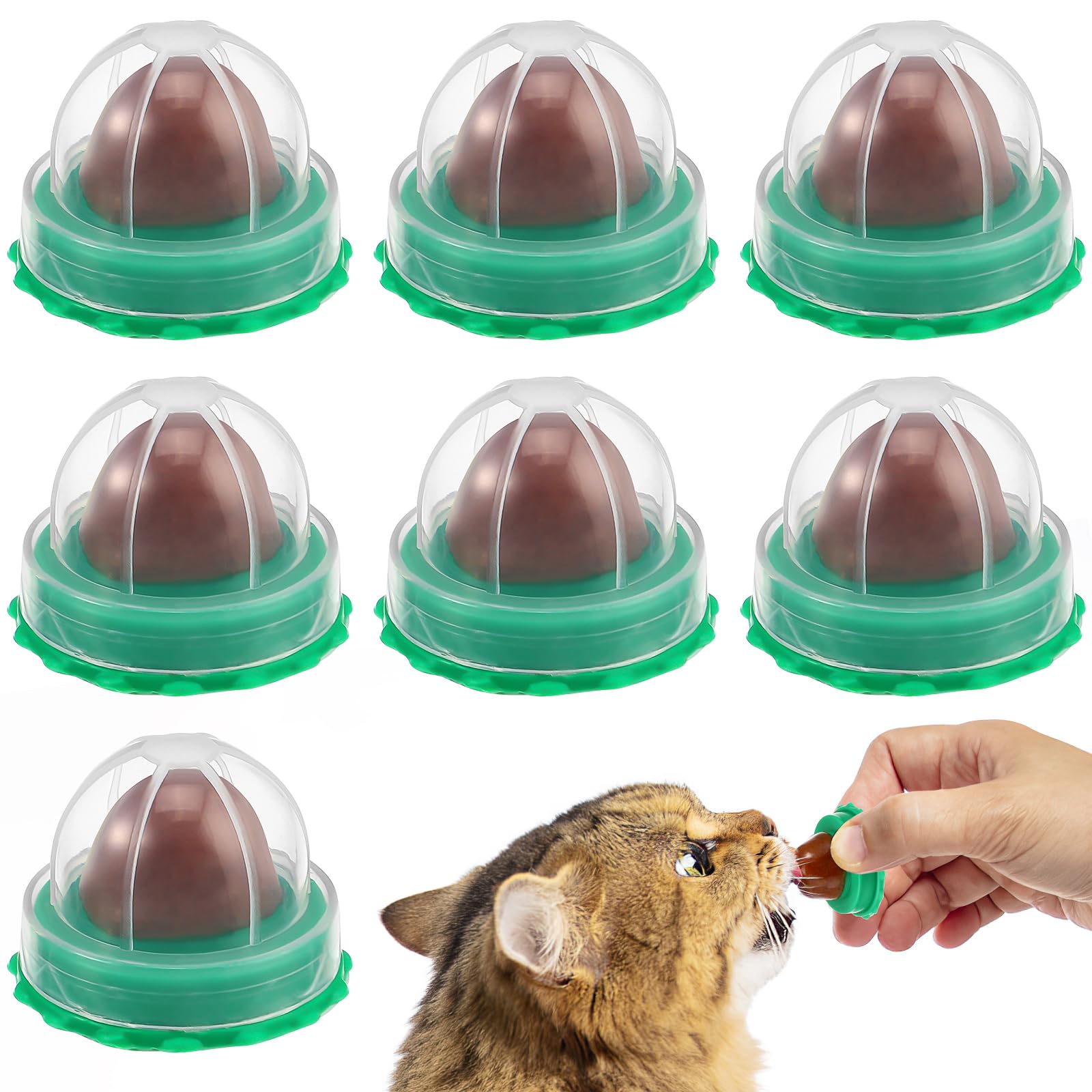 iplusmile Catnip Ball - Interactive Cat Treats, Energy Nutrition Licking Sweet Candy Ball for Kitten (10pcs)