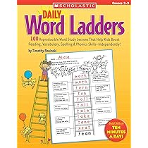 Amazon.com: Daily Word Ladders: Grades 2–3: 100 Reproducible Word Study  Lessons That Help Kids Boost Reading, Vocabulary, Spelling & Phonics  Skills―Independently!: 9780439513838: Rasinski, Timothy, Rasinski, Timothy  V.: Books
