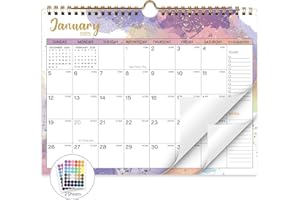 XISIDO 2025 Calendar 18 Month Wall Calendar 2025-2026, January 2025 to June 2026 Calendar with Julian Dates, 11" X 8.5" (2025-2026 Wall Calendar Water Ink)