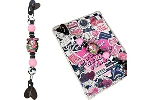 CuddleJunk Strap for E-Reader, Cute Silicone Beaded Grip Chain Charm for Kindle, Accessories for E-book Reader, E-Reader Device Hand Strap, Bookish Gift