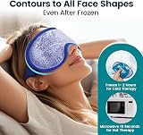 NEWGO Cooling Eye Mask Reusable Hot Cold Therapy Dark Blue view 6