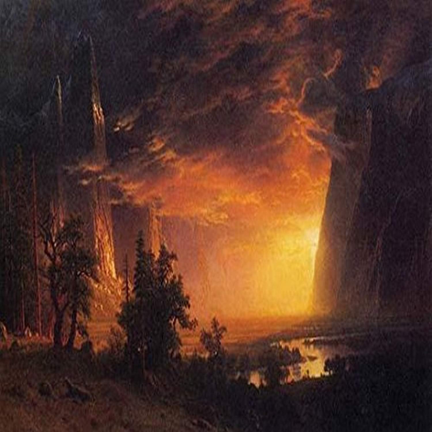 Amazon Com Sunrise In Yosemite Valley Poster Print By Albert Bierstadt 18 X 24 Posters Prints