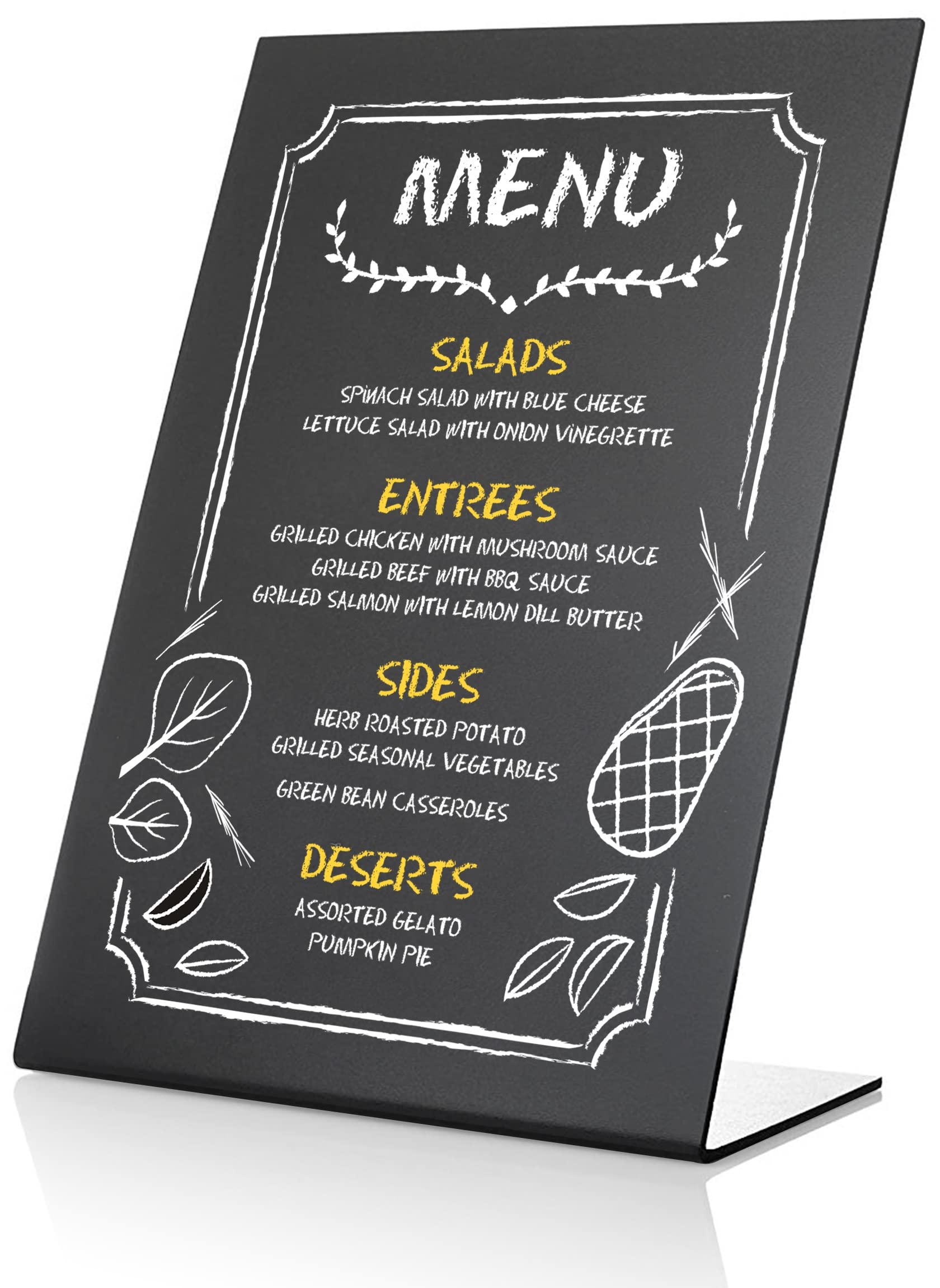 A5 Mini Blackboard with Stand for Table - Mini Chalkboard Tabletop - Small Blackboard with Stand - Table top Chalkboard Sign - Chalk Black Board Table Display Menu Reserved Sign