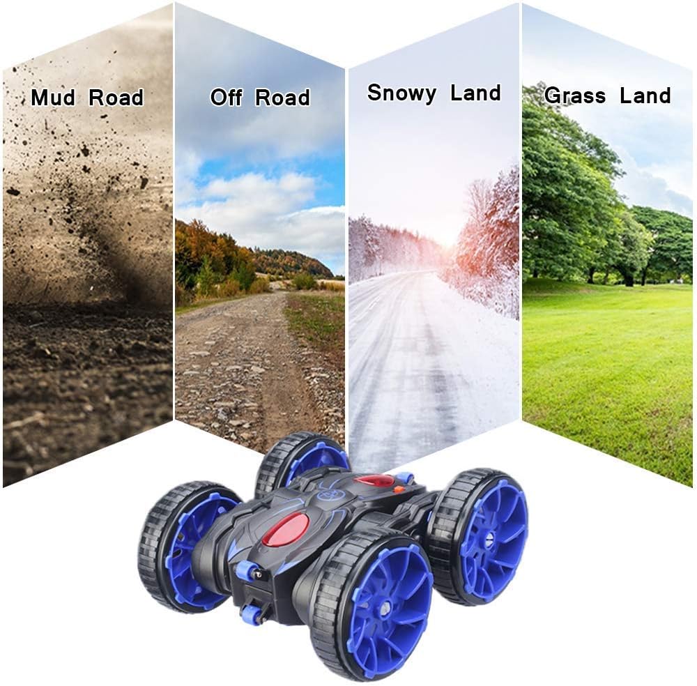 Remote Control Stunt Car, RC Car Toy All Terrain Off Road 4WD Double Sided Running, 360° Rotation & Flips Remote Control Car Toy Gift for Boys & Girls Aged 4 5 6 7 8 9 10 11 12: Toys & Games