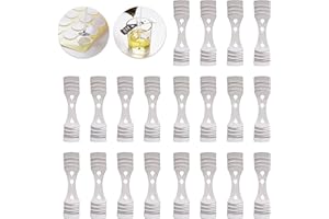 ENCANLIGHT 20pcs Candle Wick Holders Making Supplies for Candle Making, Stainless Steel Candle Wick Centering Devices with Candle Wick Stickers